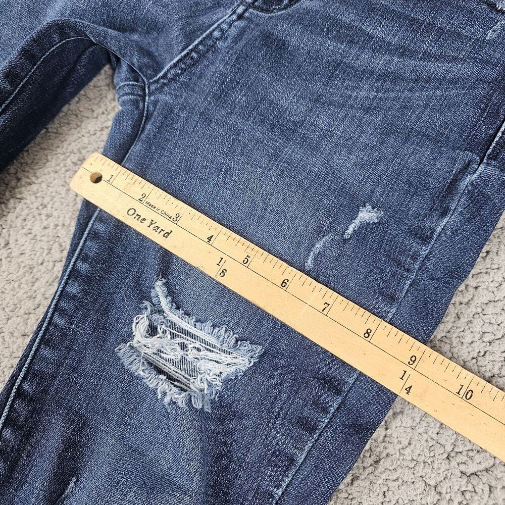 Judy Blue Jeans Womens 7/28 Skinny Fit Stretch Tummy Control Distress Dark Wash - Picture 11 of 15
